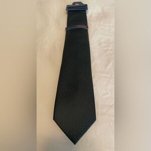 ROOSTER Men's Tie ~ 100% Microfiber Polyester ~ Black ~ Textured Pattern ~ NEW!